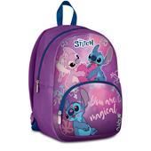 Zaino scuola asilo, Seven, Lilo & Stitch, due zip, viola, 14 L
