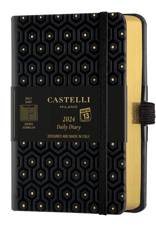 Agenda 2024 Castelli Milano, 12 mesi, giornaliera S/D Gold