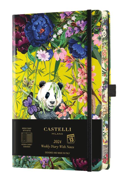 Agenda Castelli Milano EDEN Panda Diary 2024 13x21 cm Settimanale c
