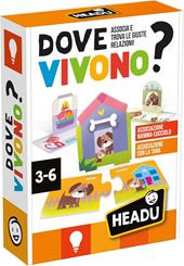 HEADU - Dove Vivono - Associa e Trova le Giuste Relazioni! - Un Gioco Educativo per Bambini dai 3 ai 6 anni