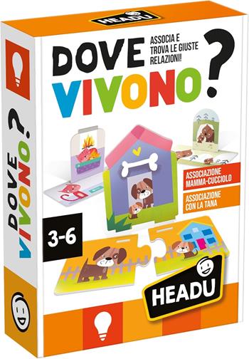 HEADU - Dove Vivono - Associa e Trova le Giuste Relazioni! - Un Gioco Educativo per Bambini dai 3 ai 6 anni  Headu 2025 | Libraccio.it