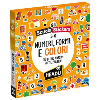 Scuola Stickers Numeri Forme e Colori  Headu 2026 | Libraccio.it