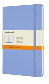 Taccuino Moleskine a righe Large copertina rigida Hydrangea. Blu