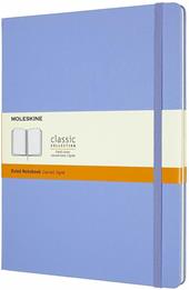 Taccuino Moleskine a righe X-Large copertina rigida Hydrangea. Blu