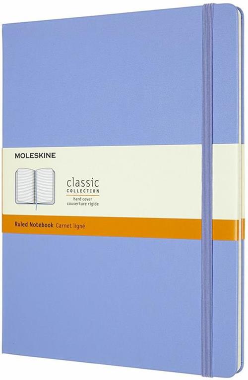 Taccuino Moleskine a righe X-Large copertina rigida Hydrangea. Blu Moleskine  2020