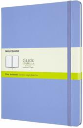 Taccuino Moleskine a pagine bianche X-Large copertina rigida Hydrangea. Blu