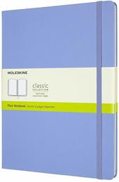 Taccuino Moleskine a pagine bianche X-Large copertina rigida Hydrangea. Blu