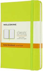 Taccuino Moleskine a righe Pocket copertina rigida Lemon. Verde