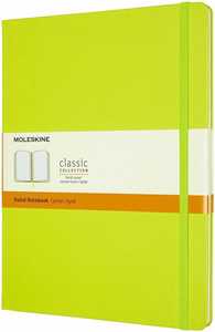 Taccuino Moleskine a righe X-Large copertina rigida Lemon. Verde