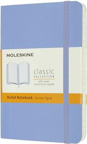 Taccuino Moleskine a righe Pocket copertina morbida Hydrangea. Blu