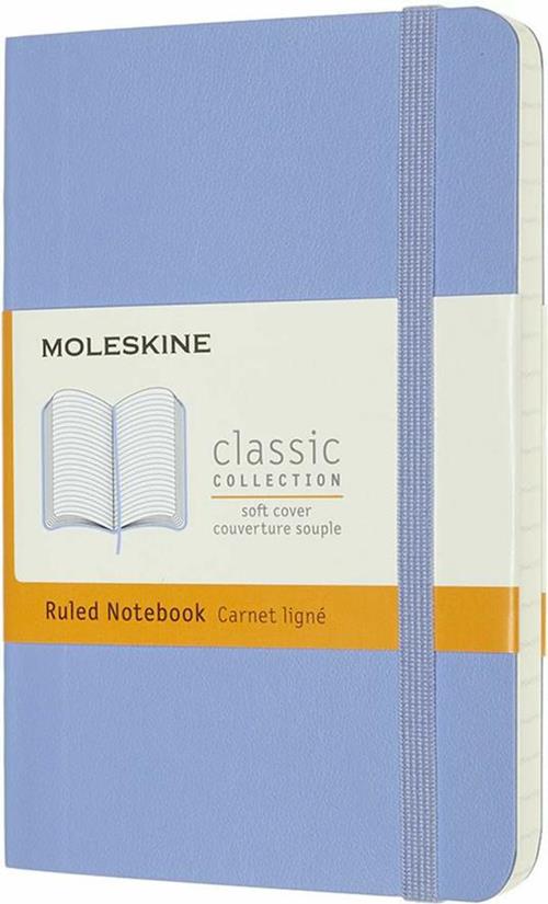 Taccuino Moleskine a righe Pocket copertina morbida Hydrangea. Blu Moleskine  2020