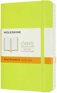 Taccuino Moleskine a righe Pocket copertina morbida Lemon. Verde