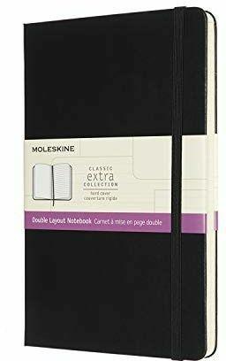 Taccuino Large Nero Doppio Layout a Righe e Pagine Bianche, Mixed (Ruled-Plain), Large 13X21, Hard, Black  Moleskine 2021 | Libraccio.it