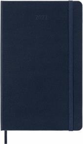 Agenda giornaliera Moleskine 2023, 12 mesi, Large, copertina rigida, Blu zaffiro - 13 x 21 cm
