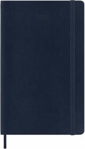 Agenda giornaliera Moleskine 2023, 12 mesi, Large, copertina morbida, Blu zaffiro - 13 x 21 cm