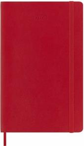 Agenda giornaliera Moleskine 2023, 12 mesi, Large, copertina morbida, Rosso scarlatto - 13 x 21 cm