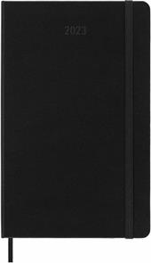 Agenda settimanale Moleskine 2023, 12 mesi con spazio per note, Large, copertina rigida, Nero - 13 x 21 cm