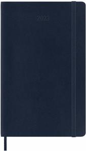 Agenda settimanale Moleskine 2023, 12 mesi con spazio per note, Large, copertina morbida, Blu zaffiro - 13 x 21 cm