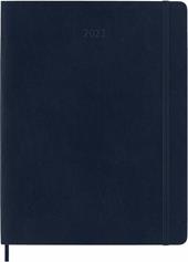 Agenda settimanale Moleskine 2023, 12 mesi con spazio per note, XL, copertina morbida, Blu zaffiro - 19 x 25 cm