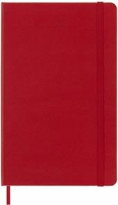 Agenda settimanale Moleskine 2023, 12 mesi con spazio per note, Large, copertina rigida, Rosso scarlatto - 13 x 21 cm