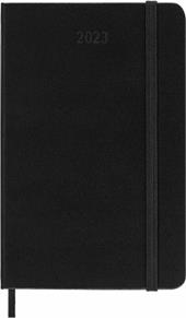 Agenda settimanale Moleskine 2023, 12 mesi, verticale, Pocket, copertina rigida, Nero - 9 x 14 cm