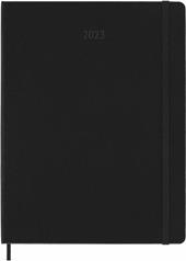 Agenda settimanale Moleskine 2023, 12 mesi, verticale Pro, XL, copertina rigida, Nero - 19 x 25 cm