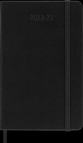Agenda settimanale Moleskine 2022-2023, 18 mesi con spazio per note, Pocket, copertina rigida - Nero