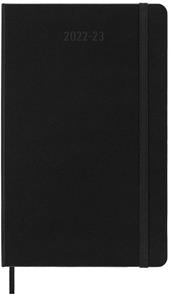 Agenda settimanale Moleskine 2022-2023, 18 mesi, orizzontale, Large, copertina rigida - Nero