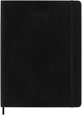 Agenda mensile Moleskine 2022-2023, 18 mesi, XL, copertina morbida - Nero