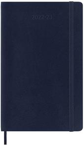 Agenda settimanale Moleskine 2022-2023, 18 mesi con spazio per note, Large, copertina morbida - Blu zaffiro