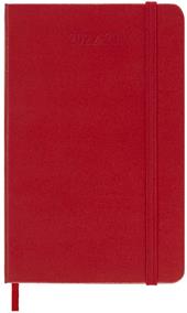 Agenda settimanale Moleskine 2022-2023, 18 mesi con spazio per note, Pocket, copertina rigida - Rosso scarlatto