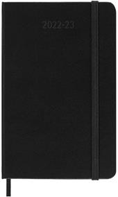 Agenda settimanale Moleskine 2022-2023, 18 mesi, orizzontale, Pocket, copertina rigida - Nero