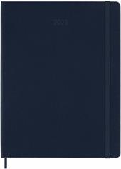 Agenda settimanale Moleskine 2023, 12 mesi con spazio per note, XL, copertina rigida, Blu zaffiro - 19 x 25 cm