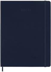 Agenda settimanale Moleskine 2022-2023, 18 mesi con spazio per note, XL, copertina rigida - Blu zaffiro