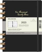 Agenda spiralata Moleskine 2023, 12 mesi, XL, Remake Midnight - 20,4 x 25,2 cm