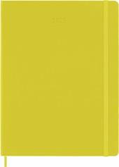 Agenda settimanale Moleskine 2023, 12 mesi, XL, copertina rigida, con spazio per note, giallo paglia - 19 x 25 cm