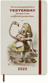 Agenda settimanale Moleskine 2023, 12 mesi, Large, Alice in Wonderland, mandorla, Alice, con spazio per note - 13 x 21 cm