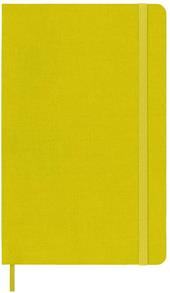 Taccuino Moleskine, a righe, Large, copertina rigida - Seta giallo paglia