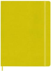 Taccuino Moleskine, a righe, Large, copertina rigida - Seta giallo paglia