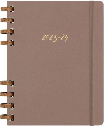 Planner accademico mensile orizzontale Moleskine 2024, 12 mesi, XL,  copertina rigida, Mandorla - 20,4 x 25