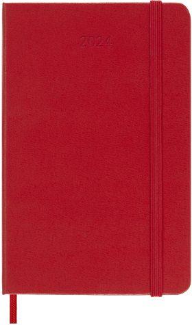 Agenda Moleskine giornaliera 2024, 12 mesi, Pocket, copertina rigida, Rosso scarlatto - 9 x 14 cm  Moleskine 2023 | Libraccio.it