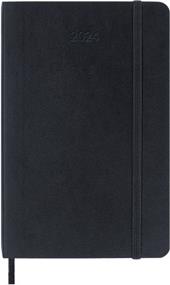 Agenda Moleskine giornaliera 2024, 12 mesi, Pocket, copertina morbida, Blu zaffiro - 9 x 14 cm