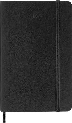 Agenda Moleskine giornaliera 2024, 12 mesi, Pocket, copertina morbida, Nero  - 9 x 14 cm Moleskine 2023