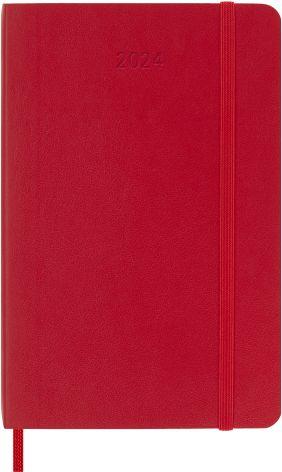 Agenda Moleskine giornaliera 2024, 12 mesi, Pocket, copertina morbida, Rosso scarlatto - 9 x 14 cm  Moleskine 2023 | Libraccio.it