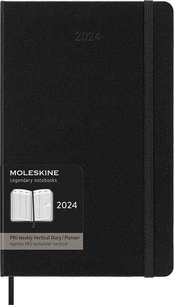Agenda Moleskine PRO settimanale verticale 2024, 12 mesi, Large, copertina rigida, Nero - 13 x 21 cm  Moleskine 2023 | Libraccio.it