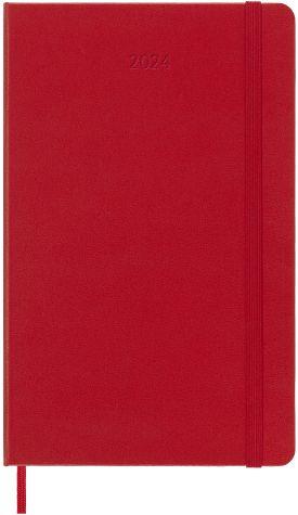 Agenda Moleskine settimanale 2024, 12 mesi, Large, copertina rigida, Rosso  scarlatto - 13 x 21 cm Moleskine