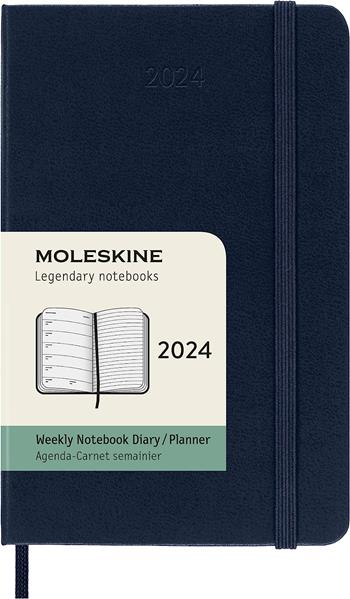 Agenda Moleskine settimanale 2024, 12 mesi, Pocket, copertina rigida, Blu zaffiro - 9 x 14 cm  Moleskine 2023 | Libraccio.it