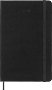 Agenda Moleskine settimanale verticale 2024, 12 mesi, Large, copertina rigida, Nero - 13 x 21 cm