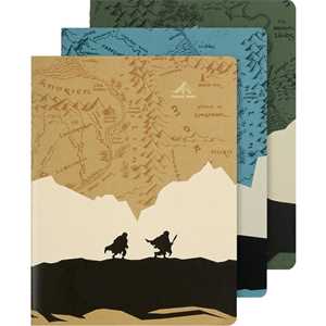 Set di 3 quaderni Moleskine XL a righe Lord od the Rings