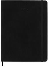 Agenda settimanale con spazio per note 12 mesi, 2025 Moleskine, XL, Copertina morbida, Nero - 19 x 25 cm